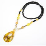 Ethnic Style Necklace, Clothes Pendant Accessories, Pendant, Women Long Retro Wax Sweater Chain