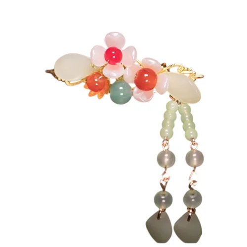 New Style Chinese Style Hairpins, Ladies Sweet Jewelry Ethnic Style Hairclip,Bride Flower Tassel Hanfu Ancient Style Headwear, Sweet Accessories, Ancient Costume Accessories