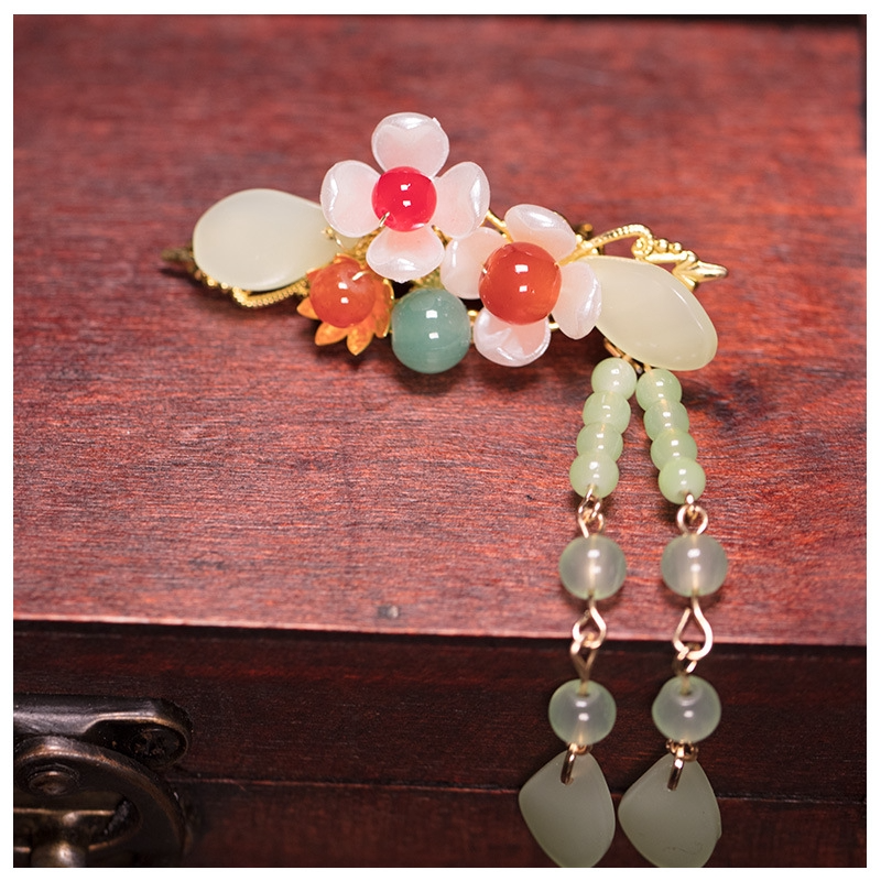 New Style Chinese Style Hairpins, Ladies Sweet Jewelry Ethnic Style Hairclip,Bride Flower Tassel Hanfu Ancient Style Headwear, Sweet Accessories, Ancient Costume Accessories