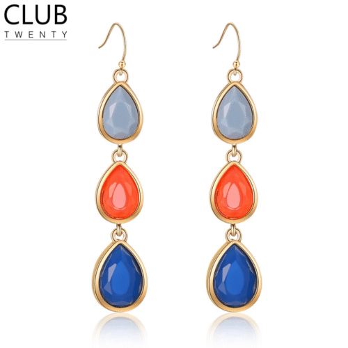 New Hot Sale Ladies Fashion Multicolor Drop Shaped Resin Earrings,Women's Earrings