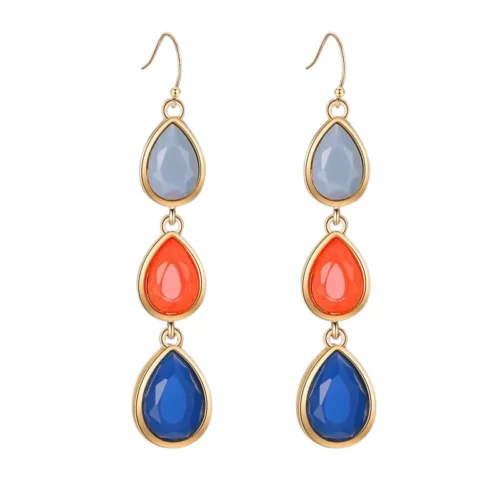 New Ladies Fashion Multicolor Drop Shaped Resin Earrings,Women's Earrings