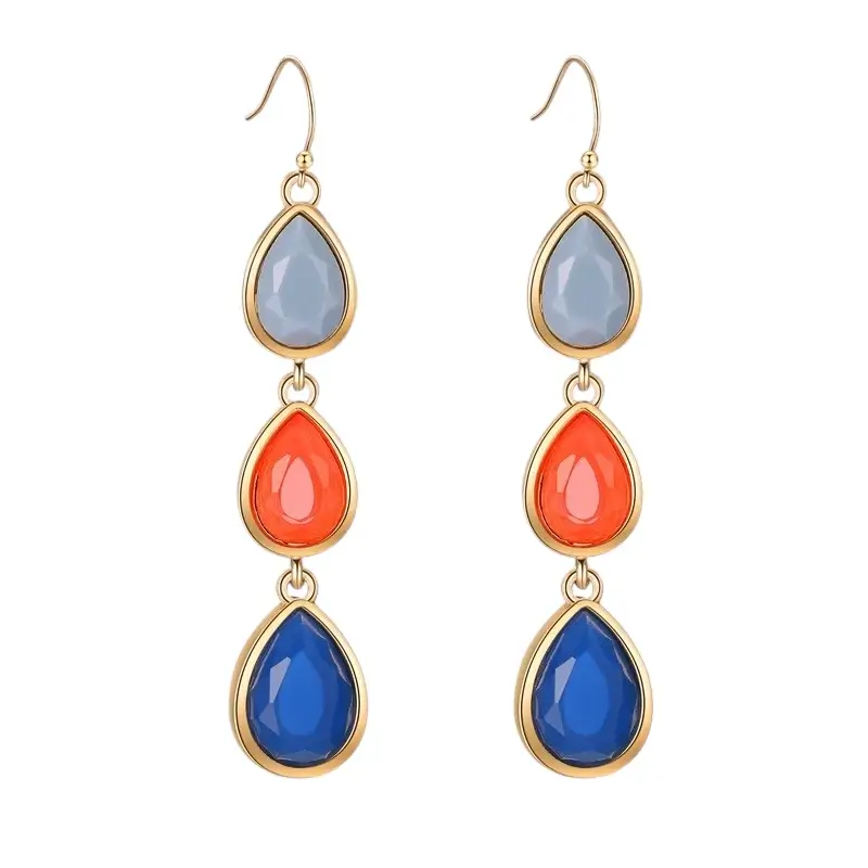 New Ladies Fashion Multicolor Drop Shaped Resin Earrings,Women's Earrings