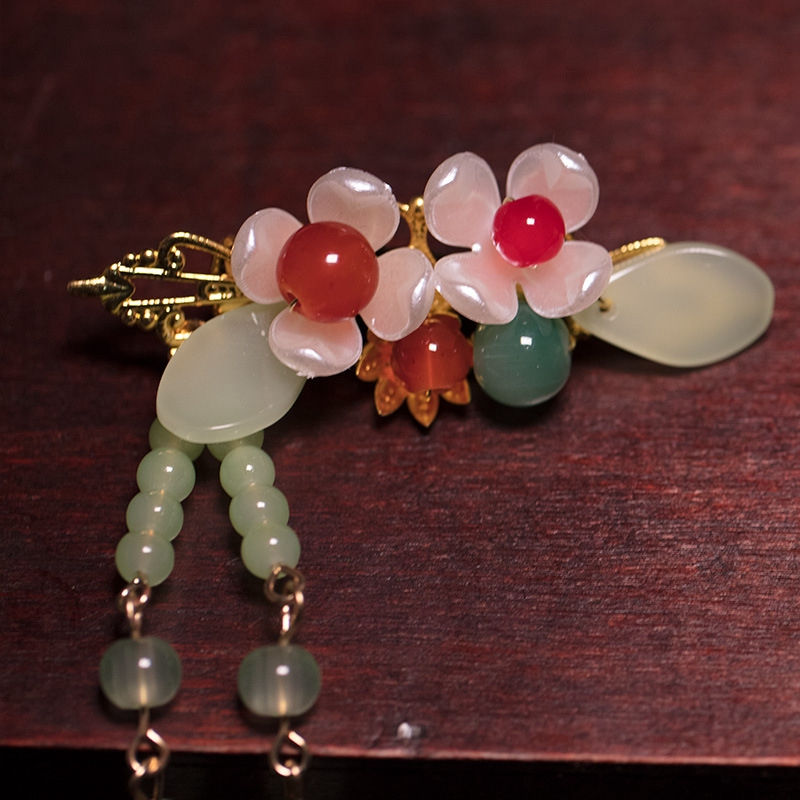 New Style Chinese Style Hairpins, Ladies Sweet Jewelry Ethnic Style Hairclip,Bride Flower Tassel Hanfu Ancient Style Headwear, Sweet Accessories, Ancient Costume Accessories