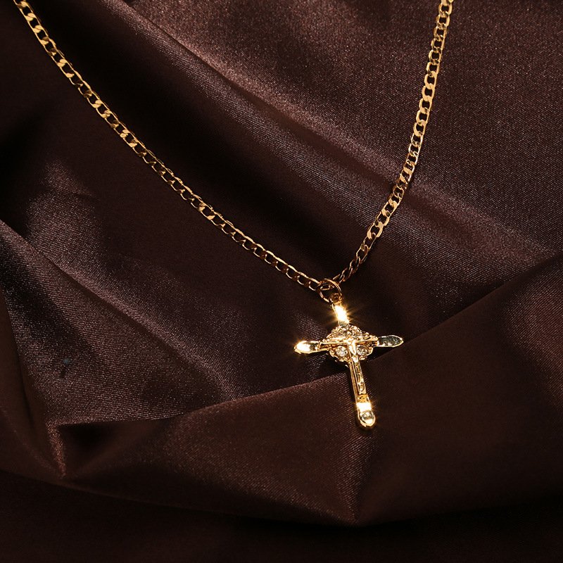 New European and American Alloy Jewelry Fashion Women Cross Pendant Necklace Set