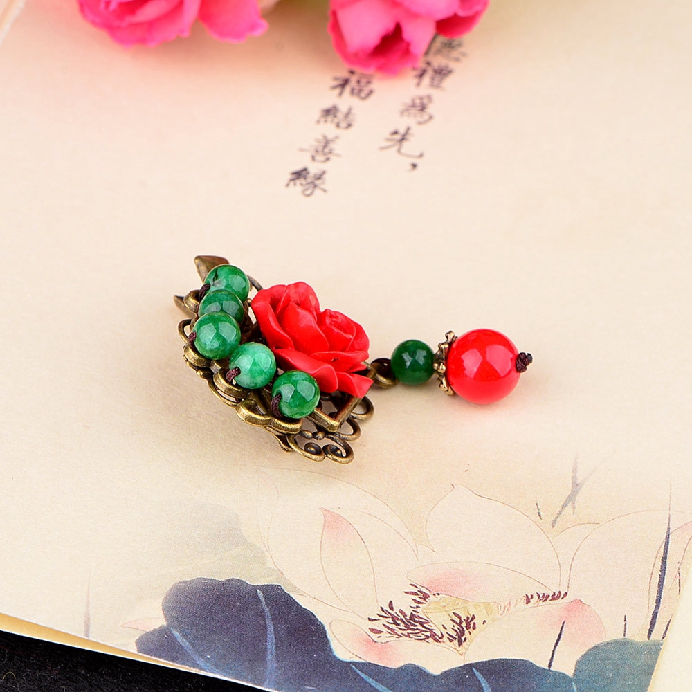 Hot Selling Ethnic Style Hairclip,ladies Fashion Hair Clip,duckbill Clip