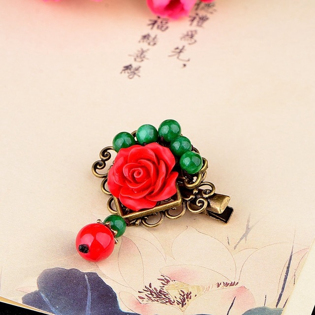 Hot Selling Ethnic Style Hairclip,ladies Fashion Hair Clip,duckbill Clip