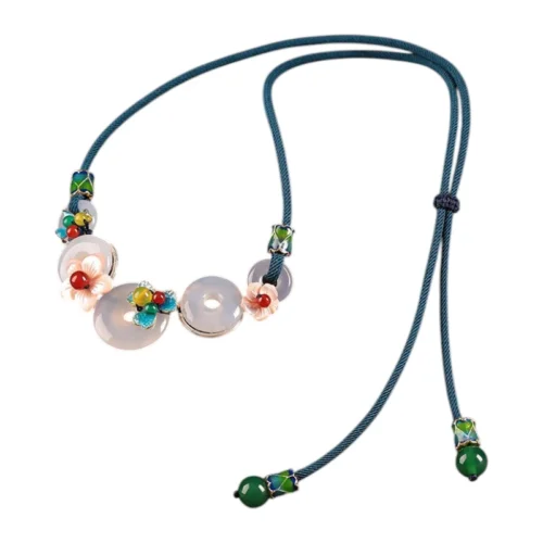 Fashion Jewelry, Antique Ethnic Style Pendant Necklace, Retro Collarbone Chain for Women, Fashion Women's Necklace