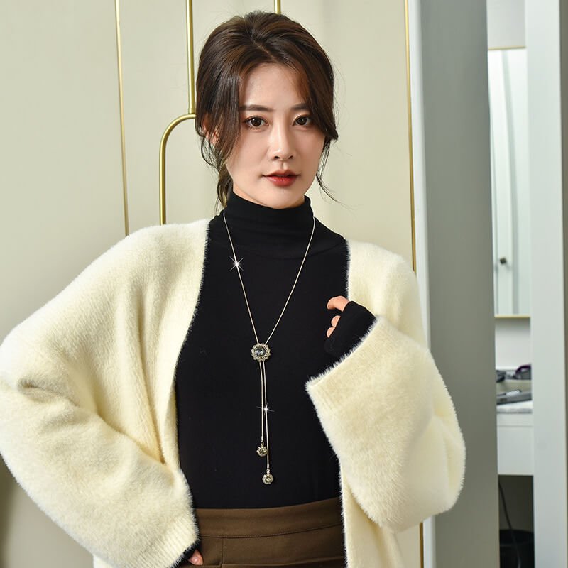 Korean Style Sweater Chain, Women Necklace Fashion Necklace for Women