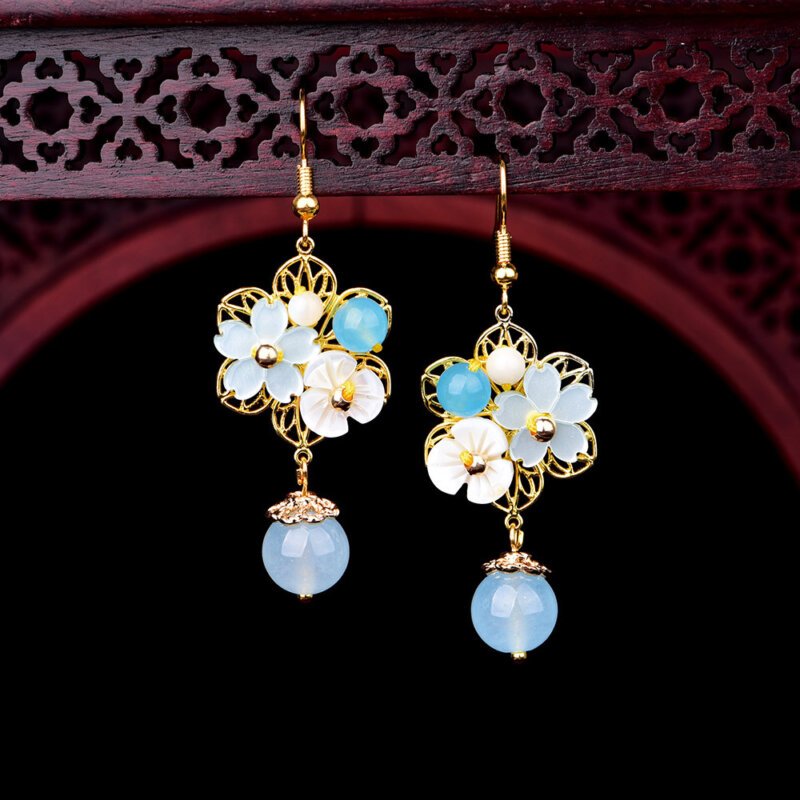 Luxury Jewelry, Trendy Women's Earrings, Long Vintage Ethnic Style Earrings for Women