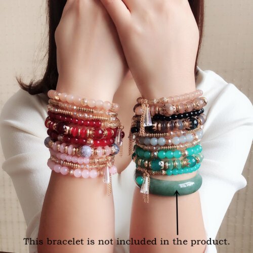 6 Colours Bohemian Hand Bracelet, Multi-layer Bead Crystal Bracelet for Ladies