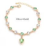 17 Colors Exquisite Korean Style Fashion Ladies and Girls Crystal Bracelets, Alloy Bracelets