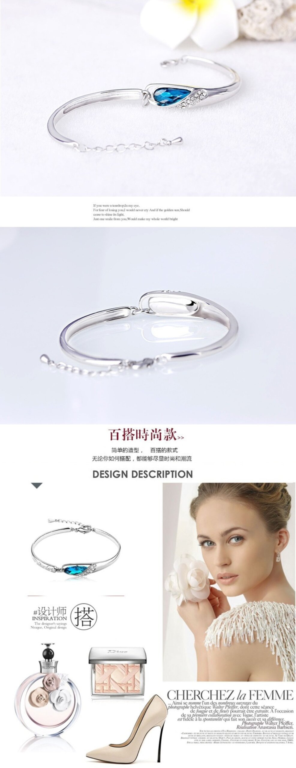 Fashion Women’s Bracelet, Silver Plated Imitation Diamond Bracelet 5 1717153346694 4 meitu scaled
