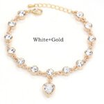 17 Colors Exquisite Korean Style Fashion Ladies and Girls Crystal Bracelets, Alloy Bracelets