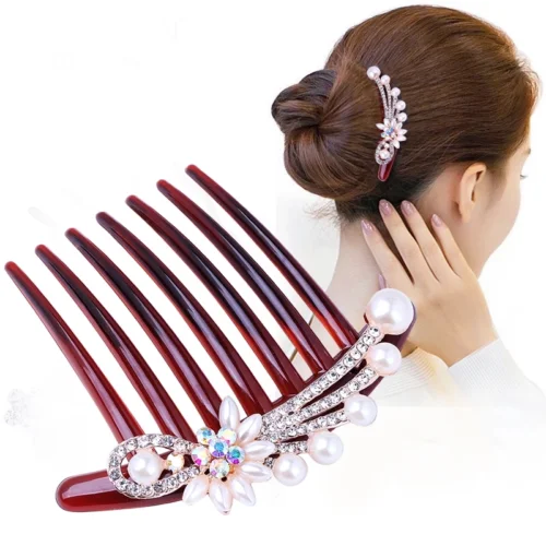 Women's hair clips,New Korean Alloy Crystal Headdress HairClip, Ladies Spring Clip Headdress,hairpin , Ladies Rhinestone Spring Clip Hair Clip ,NO.XNS-SHRS