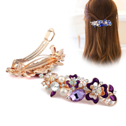 Women's hair clips,New Korean Alloy Crystal Headdress HairClip, Ladies Spring Clip Headdress,hairpin NO.WZ-HJ161