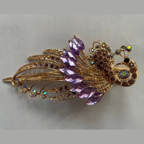 New National Style Retro Rhinestone Hair Clip, Women's Fashion Peacock Hairpin NO.HP-D1307