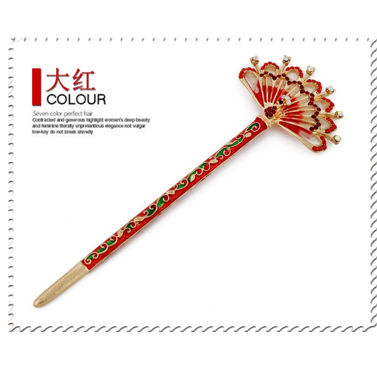 Ethnic Hair Stick,Luxury Ethnic Style Cloisonne Headdress, Women's Classic Retro Hairpin, NO.WZ-fz1712