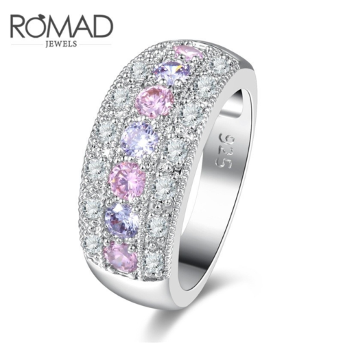 Exquisite Jewelry, Coloured Diamonds, Zircon Rings, Platinum Fashion Rings for Women and Girls