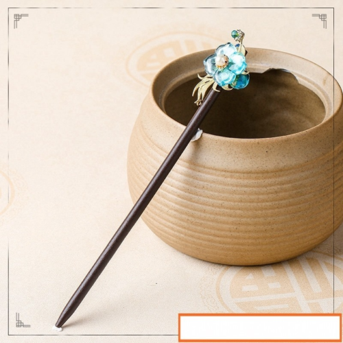 Ethnic Tassel Handmade Colored Glass Flower Shell Beads Blue Stone Hair Sticks Wood Zinc Alloy Woman AccessoriesFZ190105