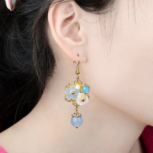 Luxury Jewelry, Trendy Women's Earrings, Long Vintage Ethnic Style Earrings for Women