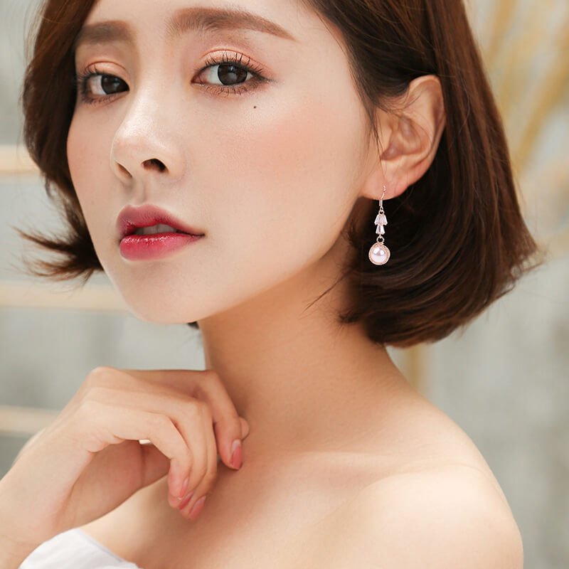 Women Earrings, Women's Long Crystal Earrings, Ear Studs Woman Luxury Jewelry, Pearl Earrings