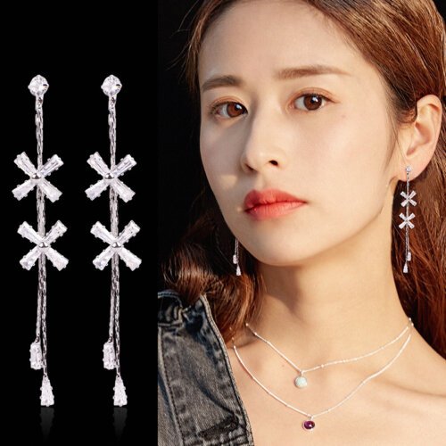 2-O1CN01RTSrEC1kKc9Ut3iY6_!!2683294665 Sterling Silver Stud Earrings, Korean Style Long Flower Earrings, Tassel Earrings for Ladies
