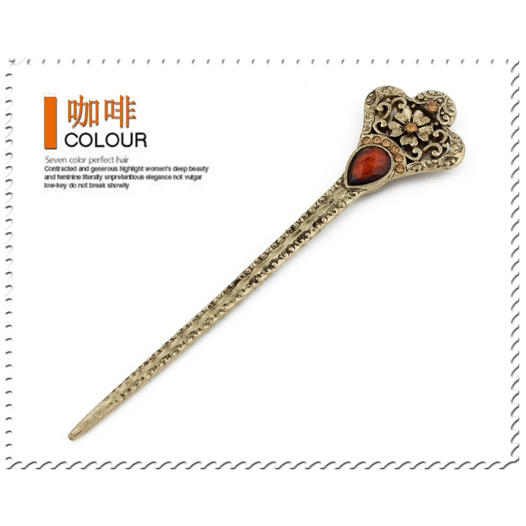 Ethnic Hair Stick,Luxury Ethnic Style Cloisonne Headdress, Women's Classic Retro Hairpin, Ethnic Style Hair Accessories, Ladies Retro Alloy Hair Clips, NO.WZ-fz224