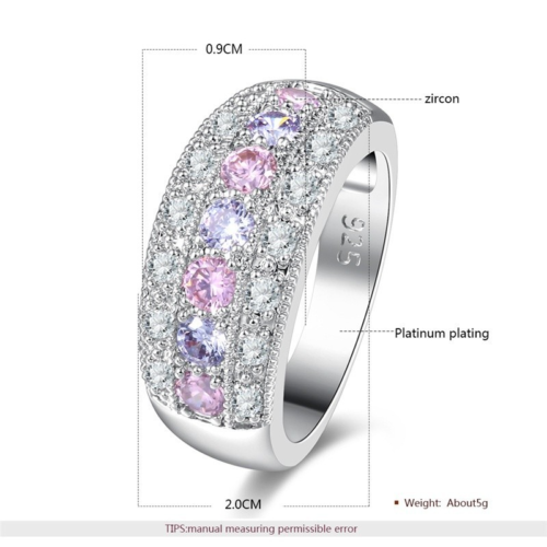 Exquisite Jewelry, Coloured Diamonds, Zircon Rings, Platinum Fashion Rings for Women and Girls