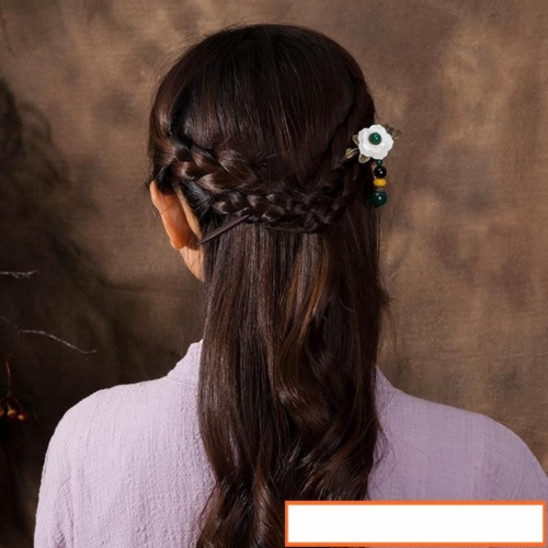 Ethnic Pendant Wood Hair Sticks Red Green Stone Bead Shell Flower Hair pins Alloy Leaves Accessories For Woman FZ-16001