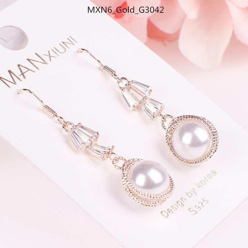 Women Earrings, Women's Long Crystal Earrings, Ear Studs Woman Luxury Jewelry, Pearl Earrings