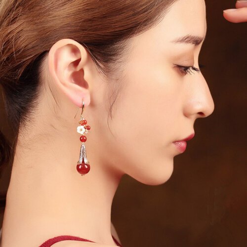 Luxury Jewelry, Trendy Women's Earrings, Long Vintage Ethnic Style Earrings for Women
