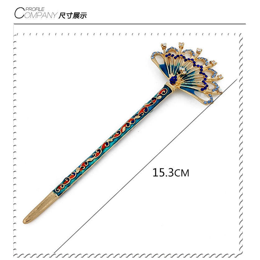 Ethnic Hair Stick,Luxury Ethnic Style Cloisonne Headdress, Women's Classic Retro Hairpin, NO.WZ-fz1712