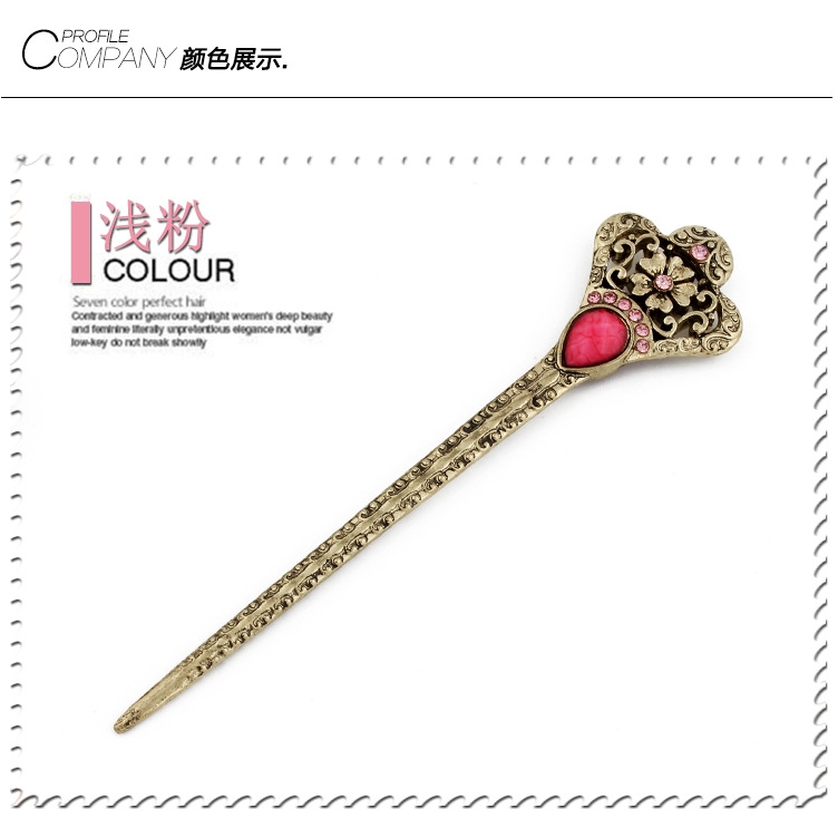 Ethnic Hair Stick,Luxury Ethnic Style Cloisonne Headdress, Women's Classic Retro Hairpin, Ethnic Style Hair Accessories, Ladies Retro Alloy Hair Clips, NO.WZ-fz224