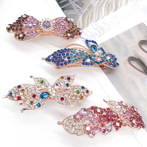 Women's hair clips,New Korean Alloy Crystal Headdress HairClip, Ladies Spring Clip Headdress,hairpin No. YS-F22
