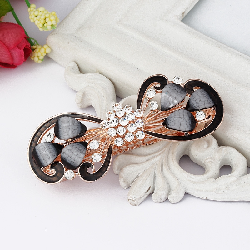 Women's hair clips,New Korean Alloy Crystal Headdress HairClip, Ladies Spring Clip Headdress,hairpin NO.WZ-HJ161