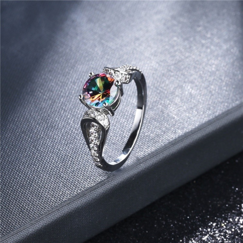 Fashion Jewelry, Colorful Zircon Ring for women, Women's Ring