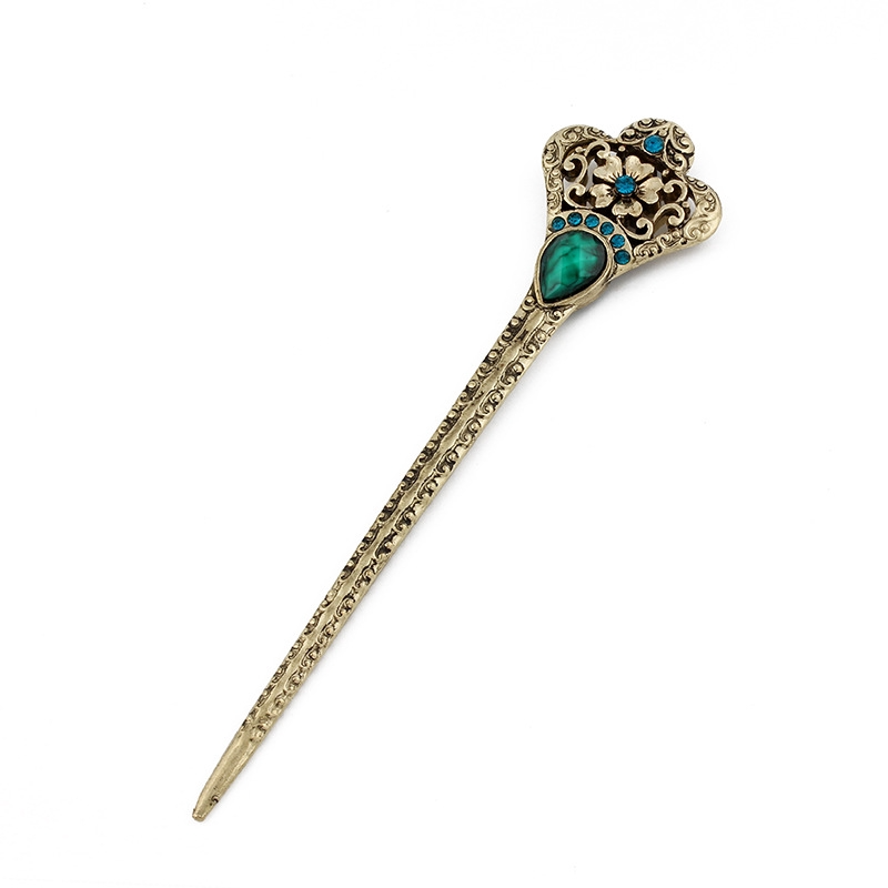Ethnic Hair Stick,Luxury Ethnic Style Cloisonne Headdress, Women's Classic Retro Hairpin, Ethnic Style Hair Accessories, Ladies Retro Alloy Hair Clips, NO.WZ-fz224