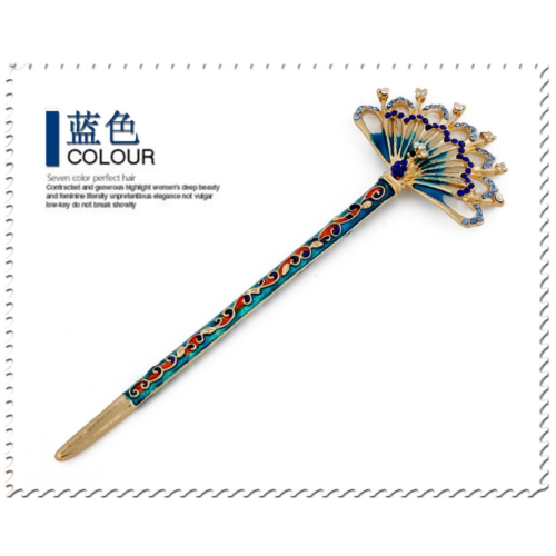 Ethnic Hair Stick,Luxury Ethnic Style Cloisonne Headdress, Women's Classic Retro Hairpin, NO.WZ-fz1712