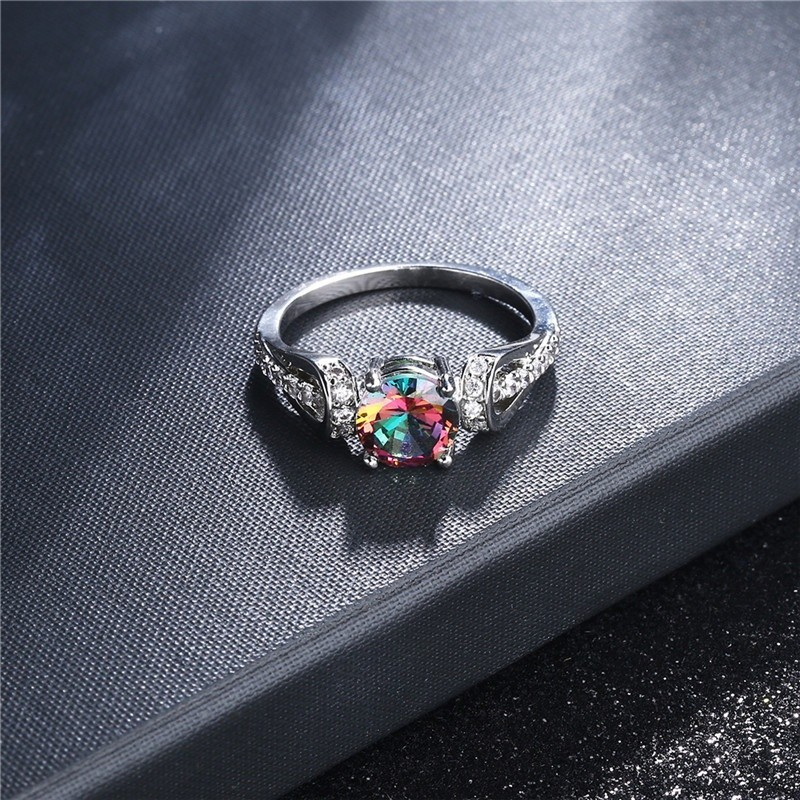 Fashion Jewelry, Colorful Zircon Ring for women, Women's Ring