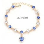 17 Colors Exquisite Korean Style Fashion Ladies and Girls Crystal Bracelets, Alloy Bracelets
