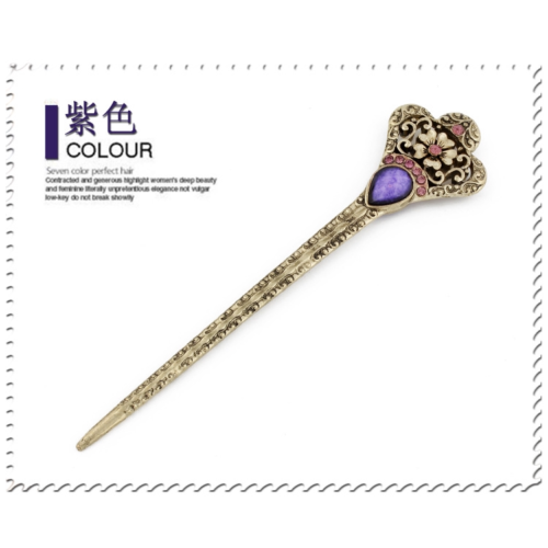 Ethnic Hair Stick,Luxury Ethnic Style Cloisonne Headdress, Women's Classic Retro Hairpin, Ethnic Style Hair Accessories, Ladies Retro Alloy Hair Clips, NO.WZ-fz224