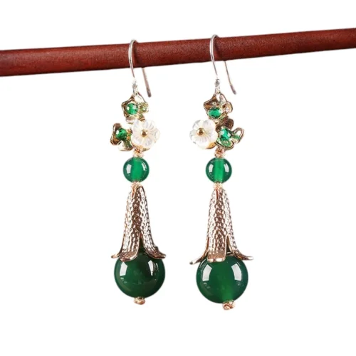Fashion Jewelry, Trendy Women's Earrings, Long Vintage Ethnic Style Earrings for Women