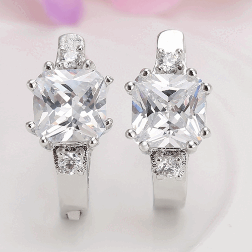 Women's earrings,3 Colors 925 Silver Earrings, Fashion Jewelry for Ladies