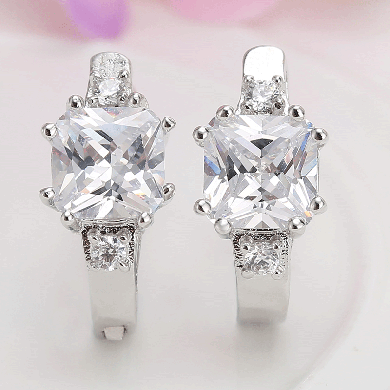 Women's earrings,3 Colors 925 Silver Earrings, Fashion Jewelry for Ladies