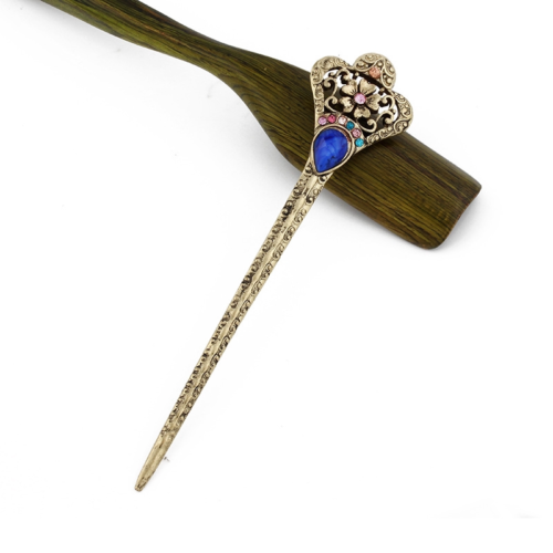 Ethnic Hair Stick,Luxury Ethnic Style Cloisonne Headdress, Women's Classic Retro Hairpin, Ethnic Style Hair Accessories, Ladies Retro Alloy Hair Clips, NO.WZ-fz224