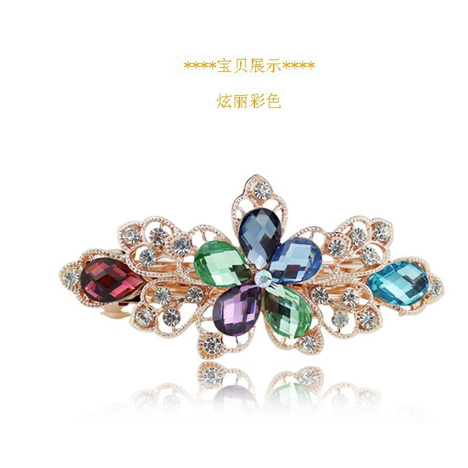 Women's hair clips,New Korean Alloy Crystal Headdress HairClip, Ladies Spring Clip Headdress,hairpin , Ladies Rhinestone Spring Clip Hair Clip, NO.HP-F01