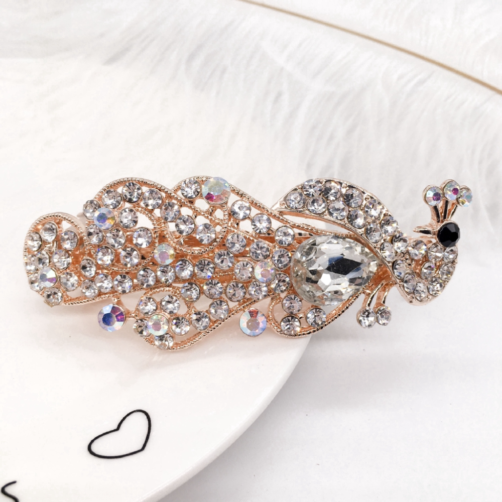 Women's hair clips,New Korean Alloy Crystal Headdress HairClip, Ladies Spring Clip Headdress,hairpin No. YS-F22