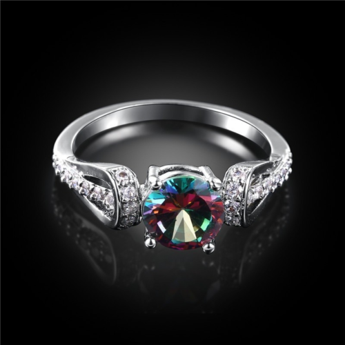 Fashion Jewelry, Colorful Zircon Ring for women, Women's Ring