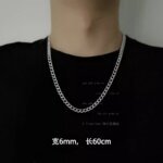 Cool and Fashionable Men's Necklace, Women's Necklace, Non Fading Titanium Steel Necklace, Men's Trendy Hip-hop Collarbone Chain, Sweater Chain, Luxury Jewelry