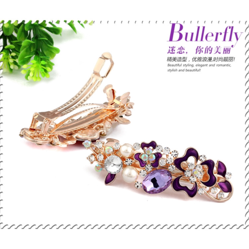 Women's hair clips,New Korean Alloy Crystal Headdress HairClip, Ladies Spring Clip Headdress,hairpin NO.WZ-HJ161